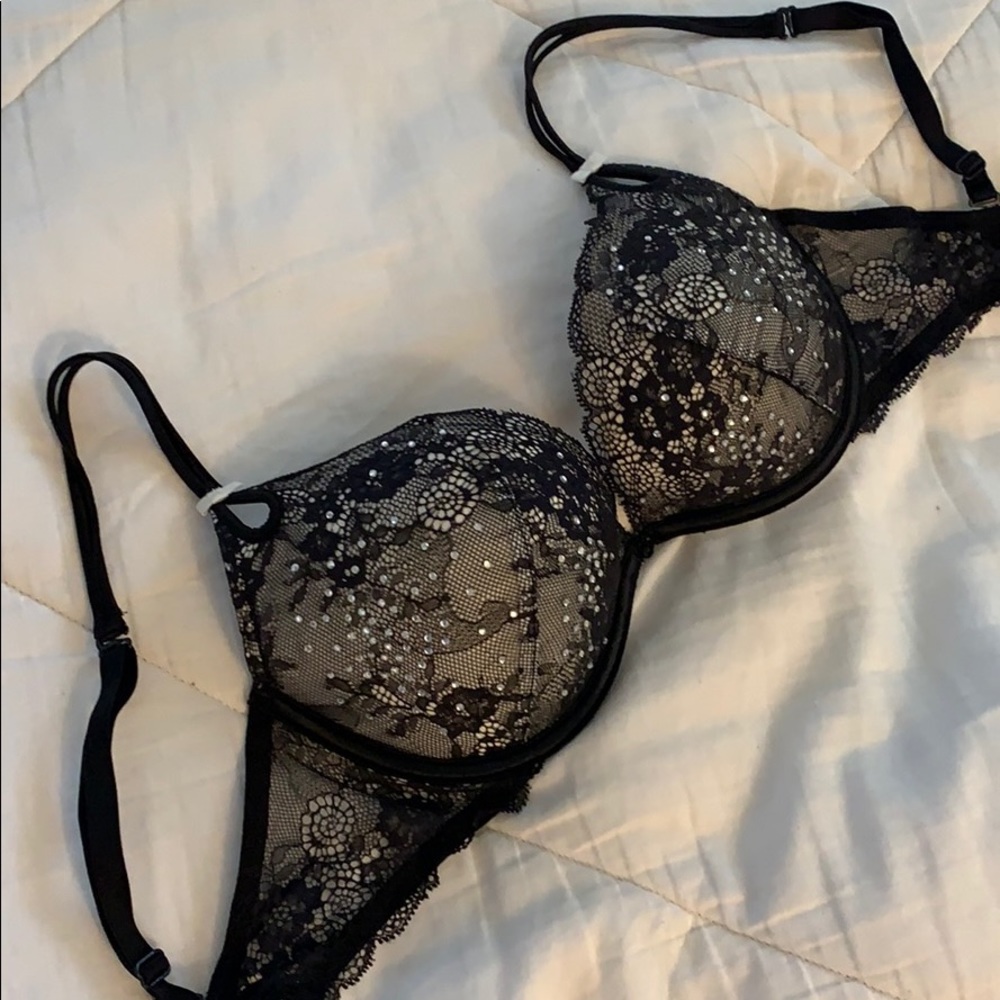 Sexy Little Things Push Up Black Lace Bra